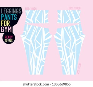 leggings pants vector for gym with mold ready to use