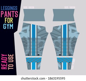 leggings pants vector for gym with mold ready to use