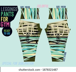 leggings pants vector for gym with mold ready to use