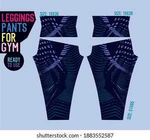 leggings pants vector for gym with mold ready to use