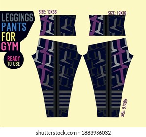 leggings pants vector for gym with mold ready to use