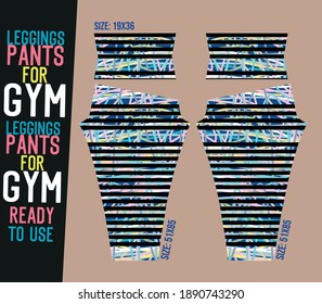 leggings pants vector for gym with mold ready to use