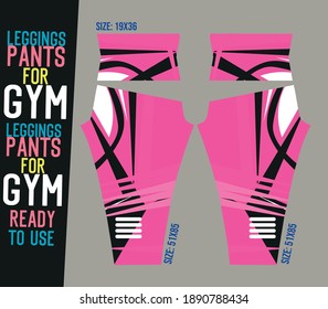 leggings pants vector for gym with mold ready to use