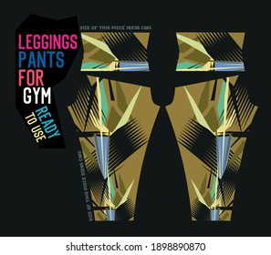 leggings pants vector for gym with mold ready to use