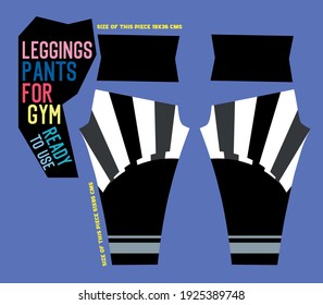 leggings pants vector for gym with mold ready to use
