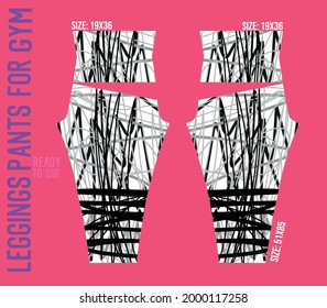 leggings pants vector for gym with mold ready to use