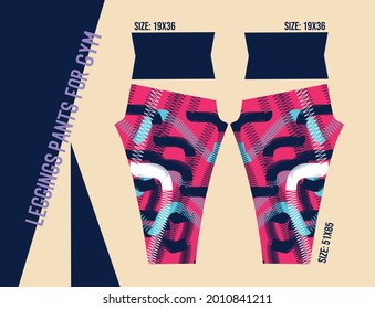 leggings pants vector for gym with mold ready to use