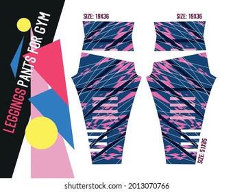 leggings pants vector for gym with mold ready to use