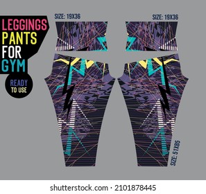 leggings pants vector for gym with mold ready to use