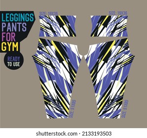 leggings pants vector for gym with mold ready to use