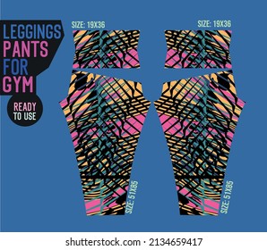leggings pants vector for gym with mold ready to use