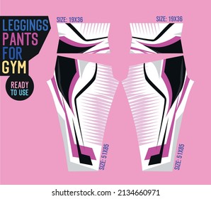 leggings pants vector for gym with mold ready to use