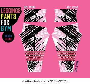 leggings pants vector for gym with mold ready to use