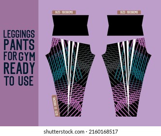 leggings pants vector for gym with mold ready to use