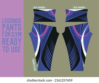 leggings pants vector for gym with mold ready to use