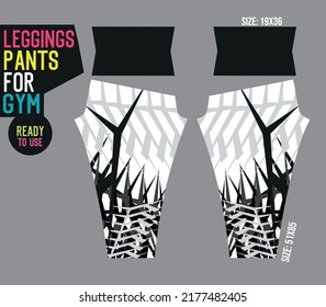 leggings pants vector for gym with mold ready to use