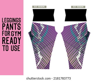leggings pants vector for gym with mold ready to use