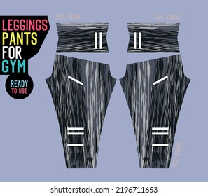 leggings pants vector for gym with mold ready to use