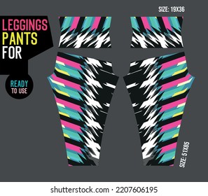 leggings pants vector for gym with mold ready to use