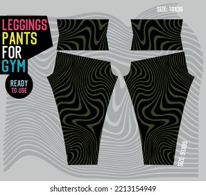 leggings pants vector for gym with mold ready to use