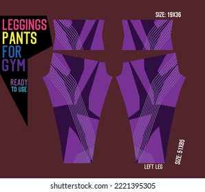 leggings pants vector for gym with mold ready to use