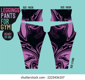 leggings pants vector for gym with mold ready to use