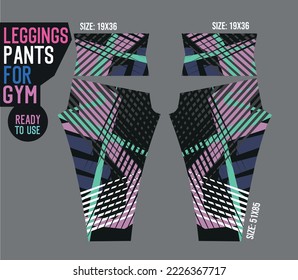leggings pants vector for gym with mold ready to use