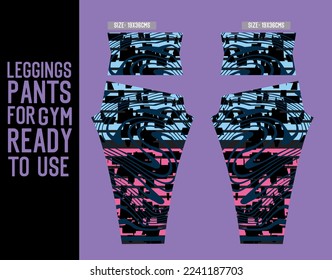 leggings pants vector for gym with mold ready to use