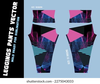 leggings pants vector for gym with mold ready to use