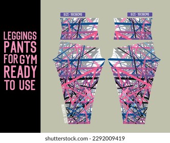 leggings pants vector for gym with mold ready to use