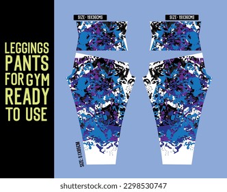pantalones de piernas vectores para gimnasio con molde listo para usar