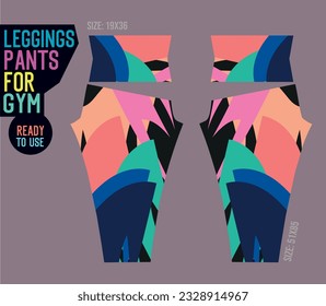 leggings pants vector for gym with mold ready to use