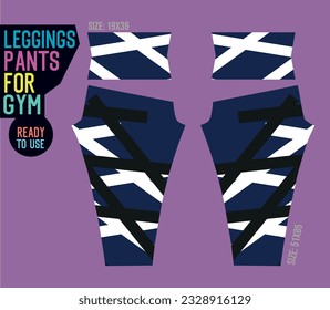 leggings pants vector for gym with mold ready to use