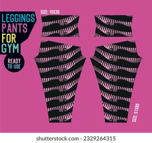 leggings pants vector for gym with mold ready to use