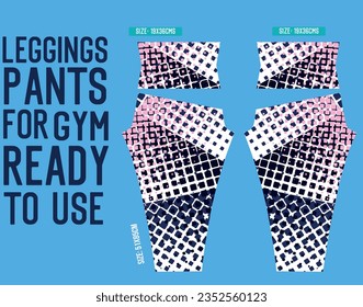 leggings pants vector for gym with mold ready to use
