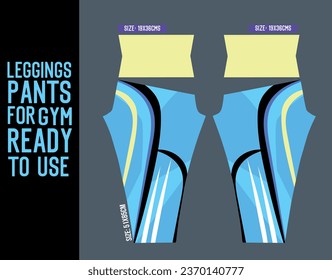 leggings pants vector for gym with mold ready to use