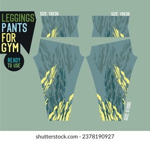 leggings pants vector for gym with mold ready to use