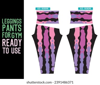 leggings pants vector for gym with mold ready to use