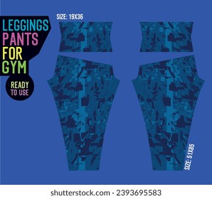 leggings pants vector for gym with mold ready to use