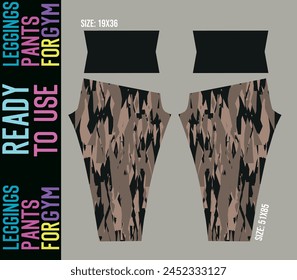 leggings pants vector for gym with mold ready to use