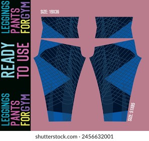 leggings pantalones Vector para el gimnasio con el molde listo para usar