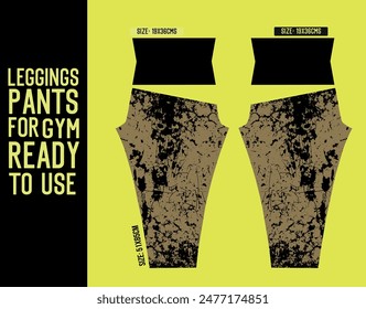 leggings pants vector for gym with mold ready to use