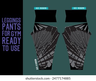 leggings pants vector for gym with mold ready to use