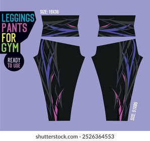 Leggings Broek Vector Voor Gym Met Mould Klaar Voor Gebruik