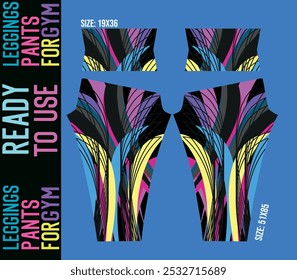 Leggings Broek Vector Voor Gym Met Mould Klaar Voor Gebruik