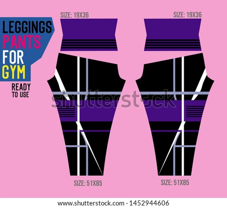 leggings pants vector for gym with mold ready to use