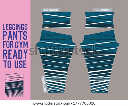 leggings pants vector for gym with mold ready to use