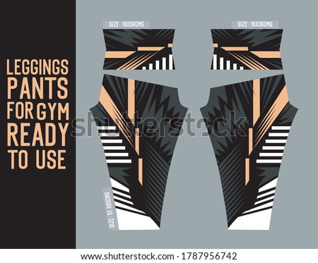 leggings pants vector for gym with mold ready to use