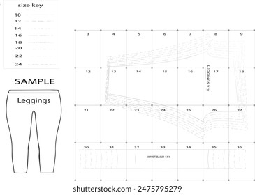 Leggings  pattern  for the perfect  Multiple sizes included