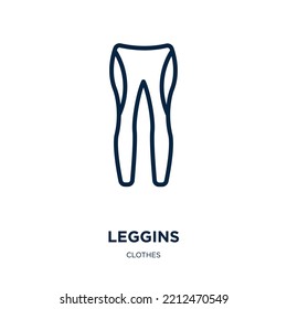 leggins icon from clothes collection. Thin linear leggins, sport, pants outline icon isolated on white background. Line vector leggins sign, symbol for web and mobile